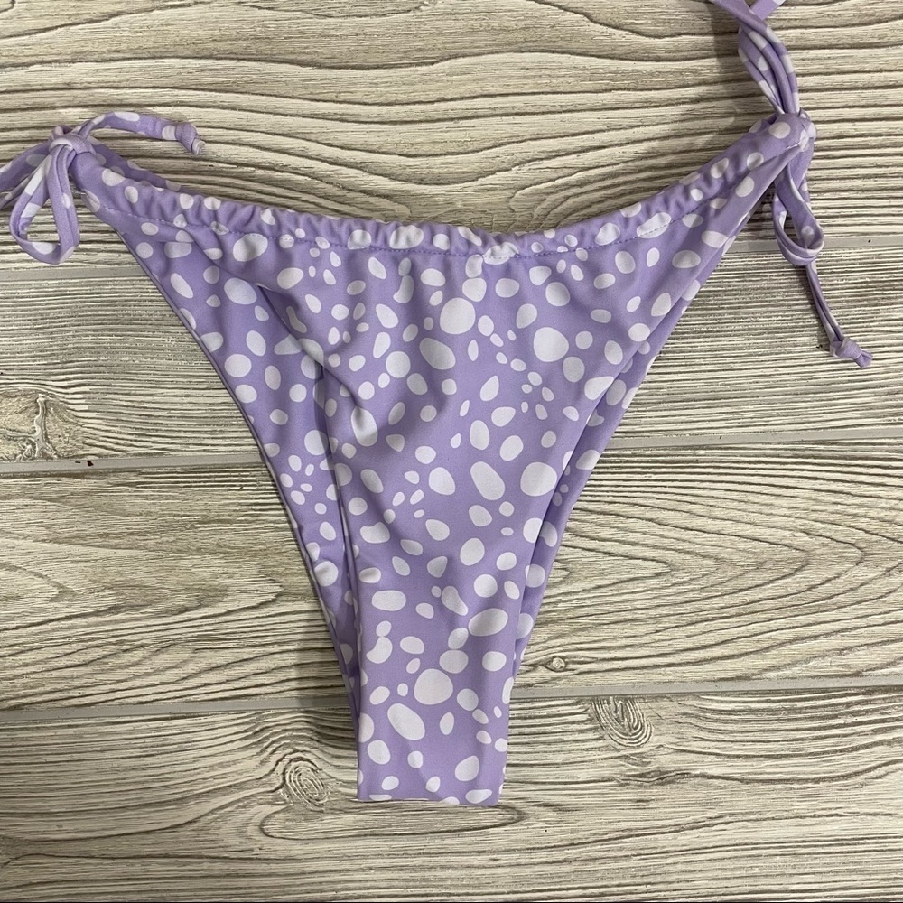 Shein Lavender Spotted Bikini Bottoms